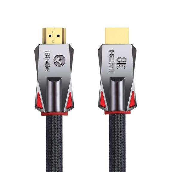 iBirdie Fiber Optic HDMI 2.1 Cable 200 Feet 62 Metre, Directional Active Cord 8K 60hz, 4K 120hz, 4K 144hz, HDCP 2.3, Ultra High Speed Compatible for A