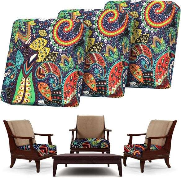 Printing Sofa Couch Cushion Covers Stretch Sofa Cushion Covers Replacement Slipcovers Sofa Seat Cover Magic Sofa Covers Washable for Sectional Pets Pr
