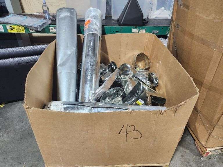 Pallet of Galvanized Steel piping and accessories