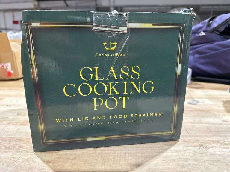 2L Clear Glass Simmer Pot with Lid & Strainer | Heat-Resistant Borosilicate Glass Pot for Pasta, Soup, Baby Food & Milk | Electric Simmer Tool for Hom