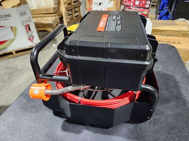 Sewer Camera 98 ft. /30m, Self-Leveling Drain Camera with 512 Hz Transmitter 9 in. Screen 1080P HD Snake Sewer Camera