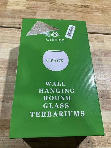 Pack of 6 Glass Planters Wall Hanging Planters Round Glass Plant Pots Hanging Air Plant Pots Flower Vase Air Plant Terrariums Wall Hanging Plant Conta