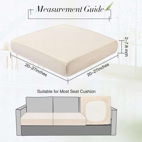 Newwiee Set of 4 Stretch Outdoor Patio Cushion Covers Sofa Couch Seat Chair Slipcovers Waterproof Cushion Cover Replacement Furniture Protector for Pe
