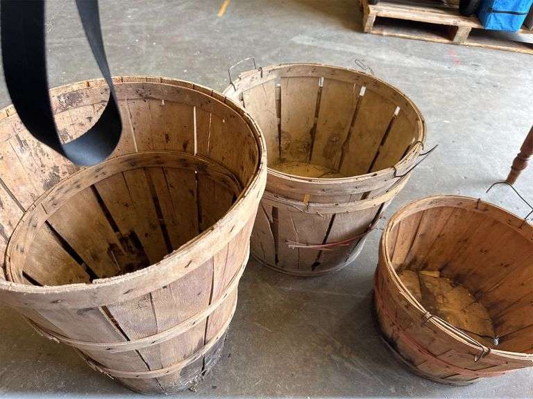 3 Wooden Baskets