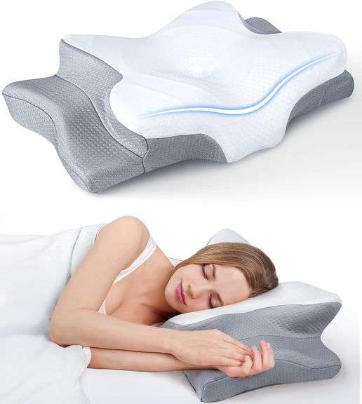 Ultra Pain Relief Cooling Pillow for Neck Support, Adjustable Cervical Pillow Cozy Sleeping, Odorless Ergonomic Contour Memory Foam Pillows, Orthopedi