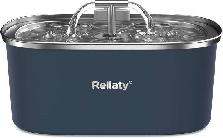 Cat Water Fountain Stainless Steel: 3.2L/108oz Pet Fountain Water Bowl Automatic Drinking Dispenser Cat Feeding & Watering Supplies, Ultra-Quiet Pump