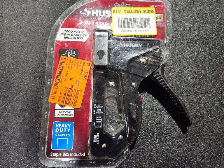 Metal Staple Gun Set with 1000-Pieces 3/8 in. Staple
