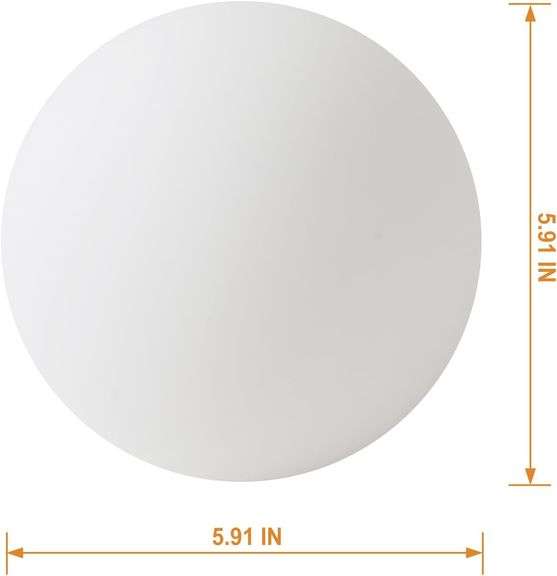 Bektas Chandelier Lighting Replacement Glass Shade Set of Two, Modern White Lampshade Glass Accessories,for Chandelier,5.9 Diameter (White)