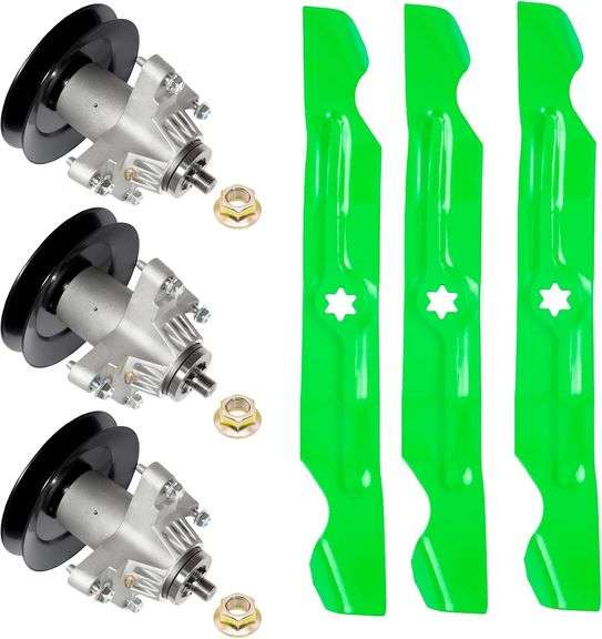 Lawn Mower Deck Rebuild Kit Compatible With MTD Cub Cadet 618-04126 490-110-C123 Troy Bilt 50 inch Deck RZT LT1050 Zero Turn Includes 3 Spindles 618-0