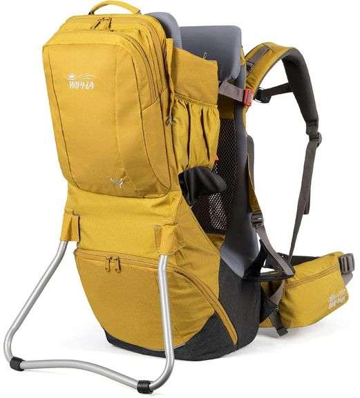 WIPHA Baby Backpack Carrier, Upgraded Carrying System Baby Hiking Backpack Carrier, Ergonomic Pro Hiking Baby Carrier Backpack with Safety Seat, Light