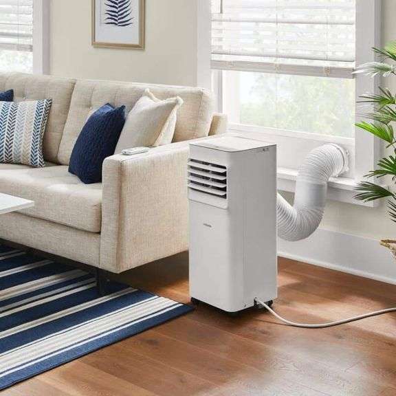 Vissani 5,000 BTU 115-Volt Portable Air Conditioner for 150 sq. Ft. Rooms with Dehumidifier and Remote in White
