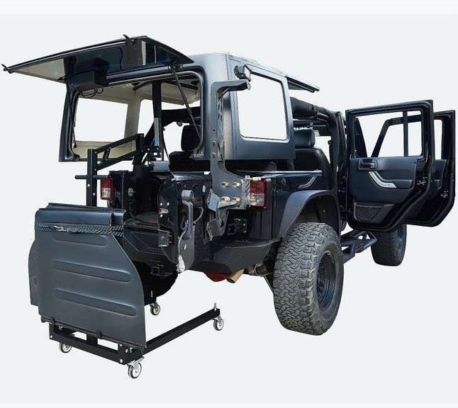 JV7Tussn Remove and Install Hard Top and Spare Tire Lift Compatible with 2&4 Door Jeep Wrangler JK JKU JL JLU, Lifter-B2