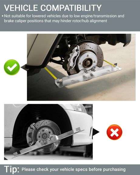 Rynharta Wheel Alignment Tool with Tape Measures, Premium Stainless Steel Toe Alignment Tool Plates, Silver