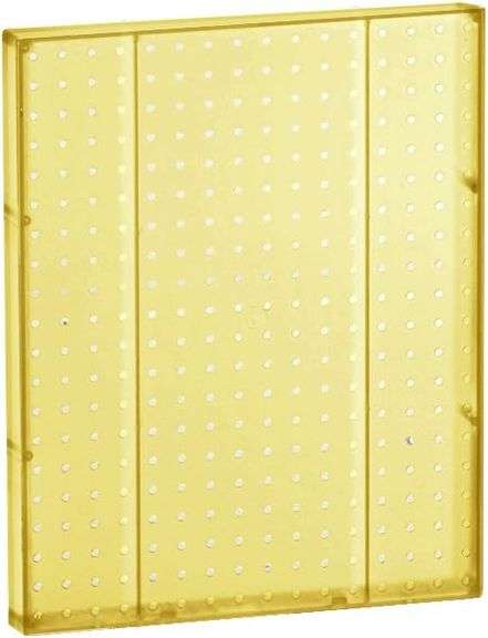 Azar Pannello Forato Parete 2 Pezzi Giallo Traslucido - 2,5 Cm Tra I Fori