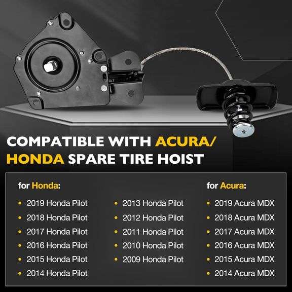 Gledewen 925-502 Spare Tire Hoist Tire Winch Carrier for Honda Pilot 2009-2019, Acura MDX 2014-2019 Spare Winch Carrier Replaces#74711SZAA01 74711SZAA