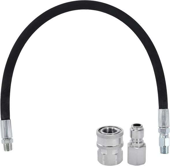 Tool Daily Pressure Washer Whip Hose with Swivel, Hose Reel Connector for Pressure Washing with Power Washer Adapter Set, 2 FT