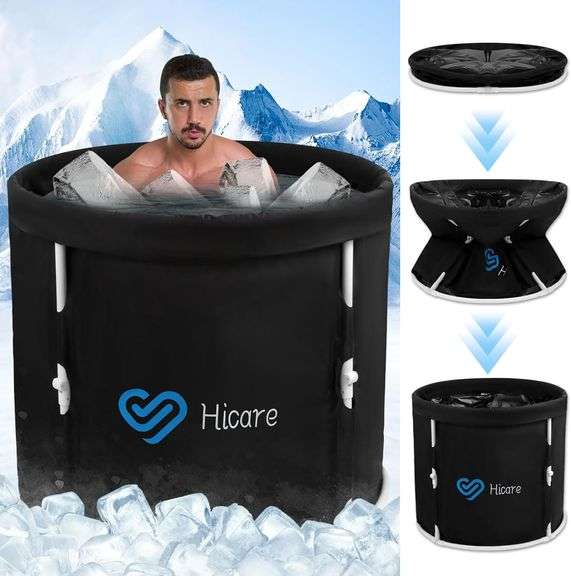 One-Second Installation Portable Ice Bath Tub for Athletes Adults, 108 gal Cold Plunge Tub Outdoor, Cold Ice Pod Tub for Cold Water Therapy Recovery,