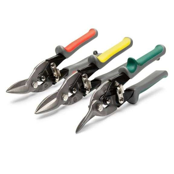 Anvil Straight, Left, and Right Cut Aviation Snip Set (3-Piece)