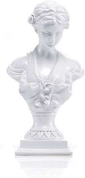 Lependor Bust Statue Sculpture, 12 Inch, Bonded Marble Polyresin (Venus de Milo - White)