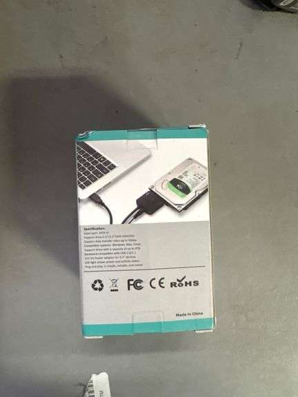 SATA to USB 3.0 Adapter, External Hard Drive Converter Cable for 2.5" 3.5" HDD, SSD with Power Supply