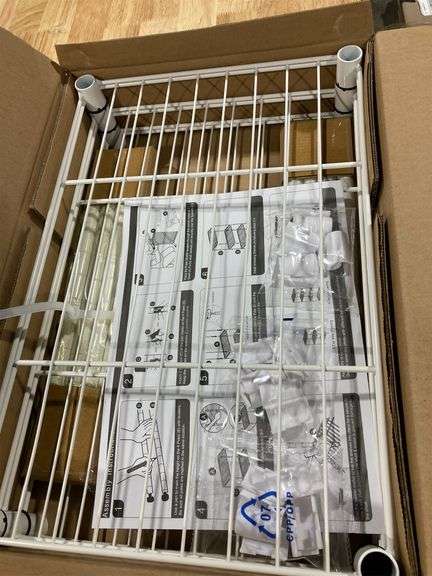 White metal 3 rack shelf - Matthews Auctioneers