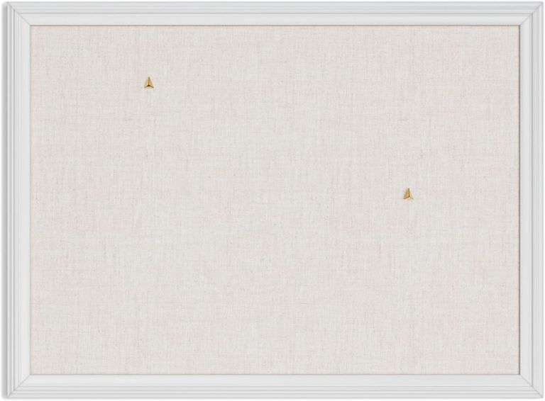 U Brands Linen Cork Linen Bulletin Board, 17 x 23 Inches, White Wood Frame (3264U00-01)