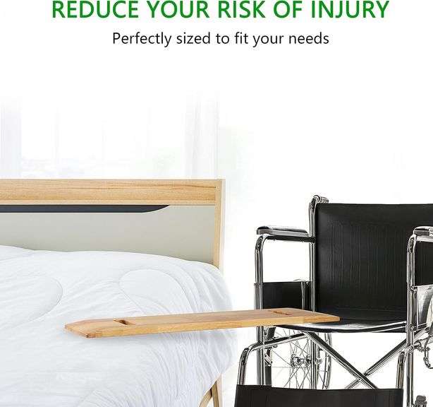 YPCBYNBS Wooden Transfer Board,Made of Heavy-Duty Hardwood for Transferring Disabled Patient,Elderly,Seniors Between Wheelchair,Bed,Commode,or Chair,3
