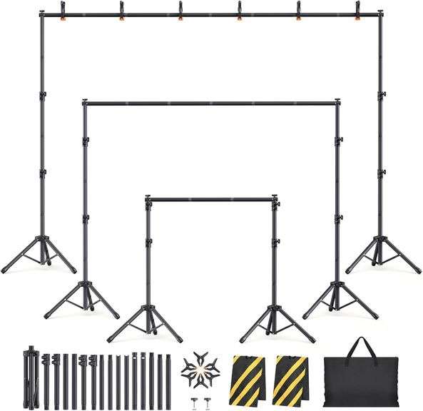 Eocnrhe Backdrop Stand for Parties, 6 Widths Available Backdrop Stand, 10x7.5ft Back Drop Adjustable Stand, Background Stand Backdrop, Photo Backdrop