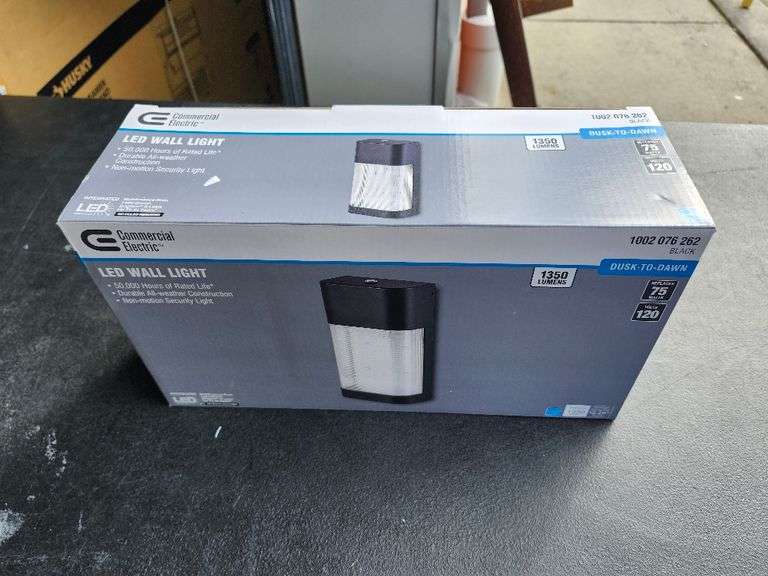 19-Watt Black Outdoor Integrated LED Classic Wall Pack Light with Dusk to Dawn Control