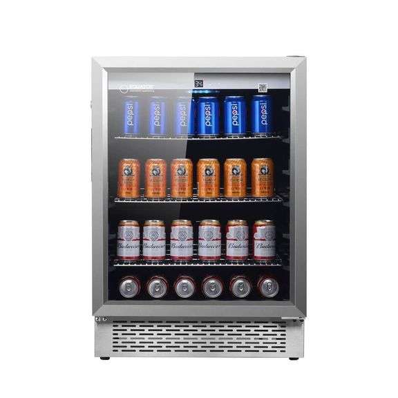 4.6 cu. Ft. Outdoor/Indoor Refrigerator IPX4 SS built-in/FS 110 cans 6 Bottles