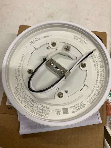 Intrinsic Collection 5-1/2" LED Slim Satin White Flush Mount Surface Mount Light 500 Lumens