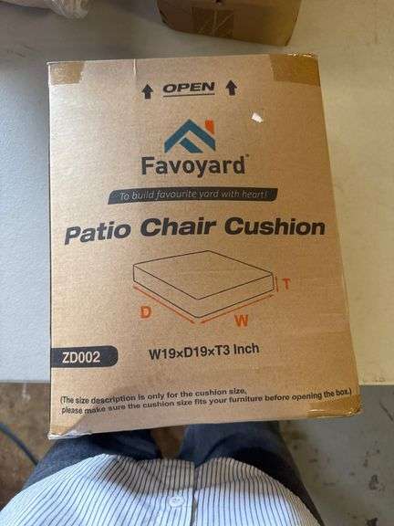 Favoyard Patio Chair Cushions 19 x 19 x 3 Inch Waterproof Outdoor Seat Cushions for Patio Furniture 3-Year Color Fastness Garden Sofa Couch Chair Pads