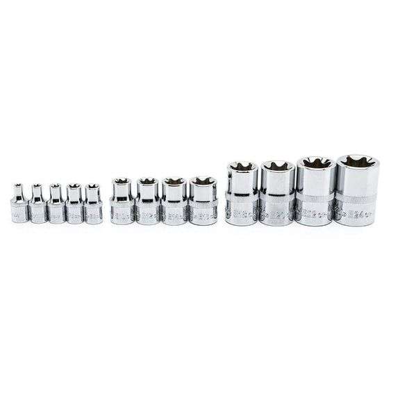 Husky 1/4 in.,3/8 in.,1/2 in. E-Torx Socket Set (13-Pieces)