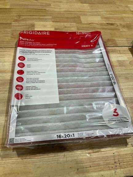 Frigidaire air filter MERV 8 16x20x1