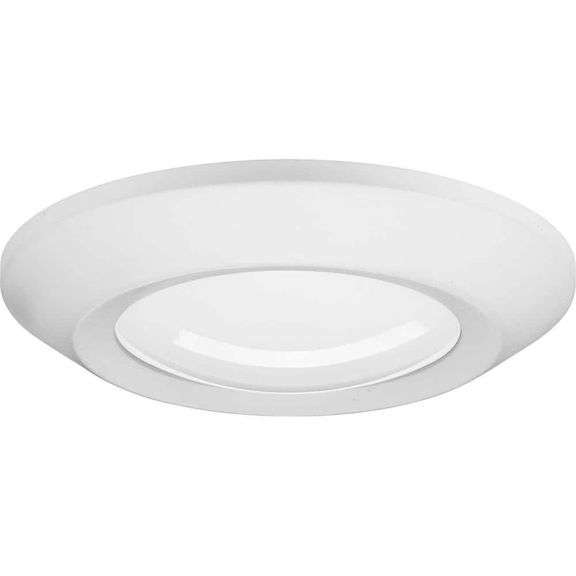 Intrinsic Collection 5-1/2" LED Slim Satin White Flush Mount Surface Mount Light 500 Lumens