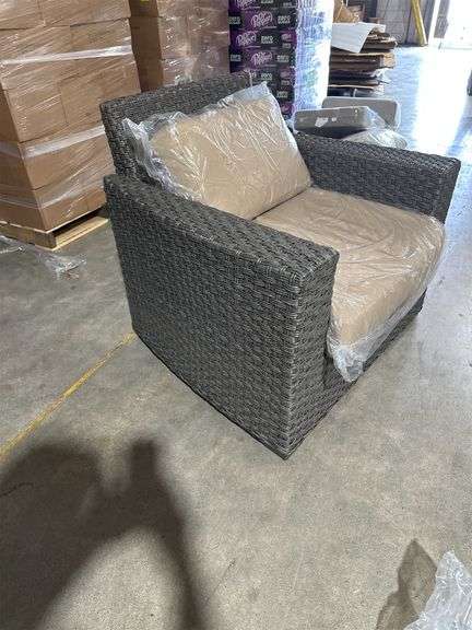 Grey Wicker Chair