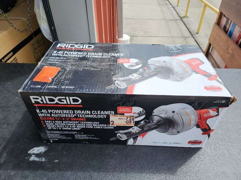 K-45AF-5 Drain Cleaning Autofeed Snake Auger Machine with C-1 5/16 in. X 25 ft. Inner Core Cable