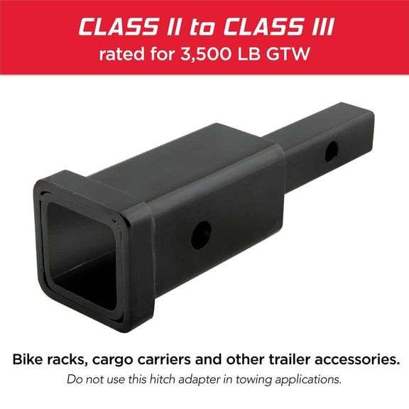 Class 2 to Class 3 Receiver Adapter - 3,500 lb. Capacity