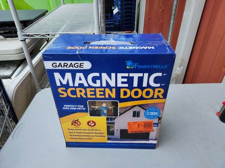 16 ft. X 7 ft. Two Car Roll-Up Garage Door Screen with Magnetic Closure