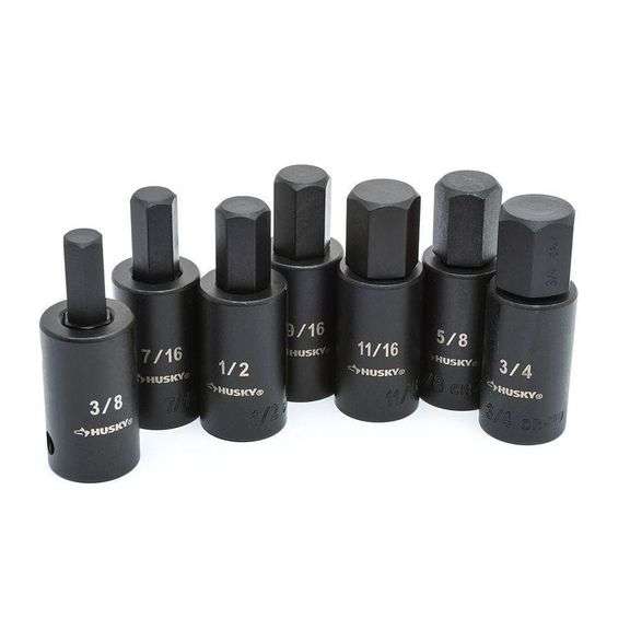 1/2 in. Drive Hex Bit Impact Socket Set SAE (7-Piece)