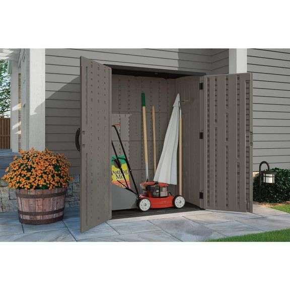 Suncast 2 ft. 8 in. X 4 ft. 5 in. X 6 ft. Large Vertical Storage Shed