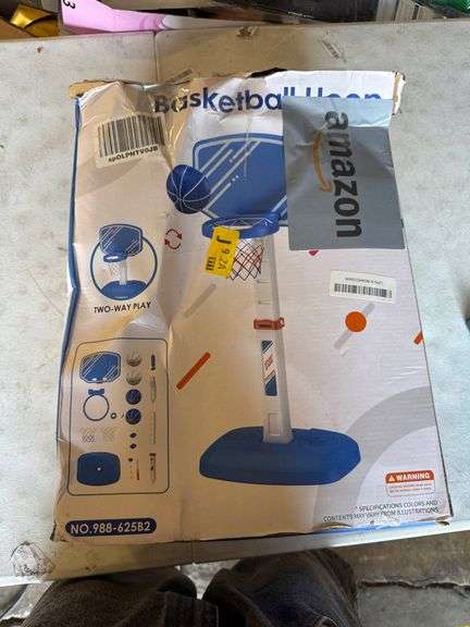 HYES Toddler Basketball Hoop Indoor Outdoor for Toddlers 1-3, Adjustable Kids Basketball Hoop with 4 Balls/2 Nets, Mini Basketball Goal Sports Toys Ch