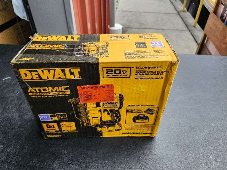ATOMIC 20V MAX Lithium Ion Cordless 23 Gauge Pin Nailer Kit with 2.0Ah Battery and Charger