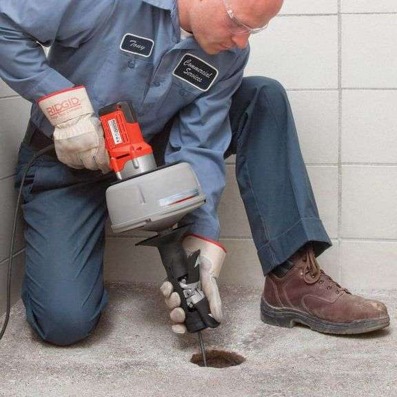 K-45AF-5 Drain Cleaning Autofeed Snake Auger Machine with C-1 5/16 in. X 25 ft. Inner Core Cable