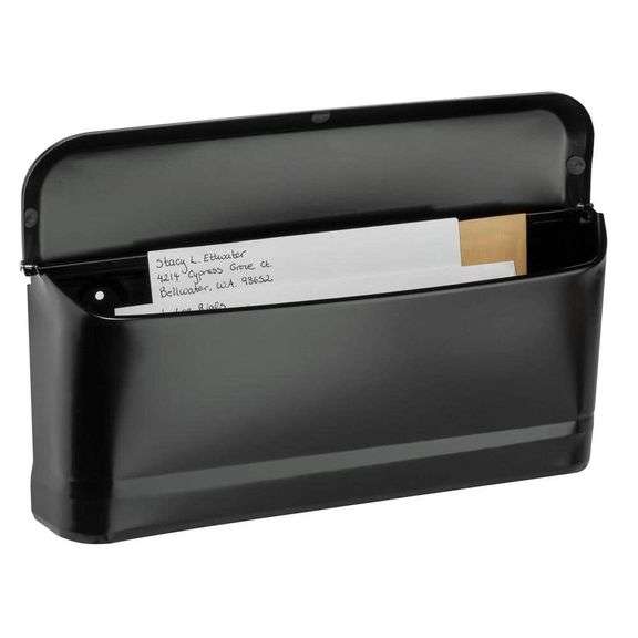 Cielo Black, Small, Steel, Wall Mount Mailbox