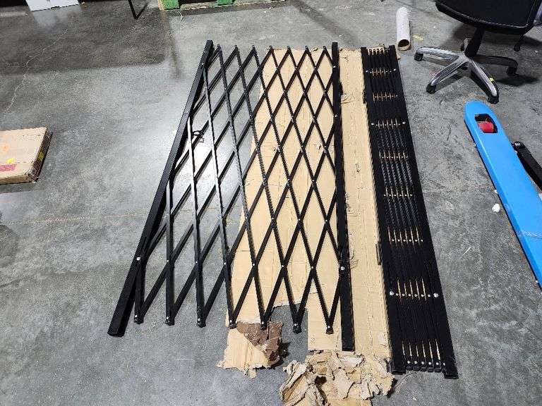 (2) Vevor 84" tall by 75" wade folding security gate