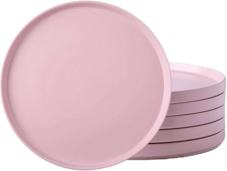 AmorArc Ceramic Plates Set of 6, Matte Glaze 8.0 Inch Dishes Set for Kitchen, Dessert,Salad,Appetizer, Small Dinner Plates, Microwave & Dishwasher Saf