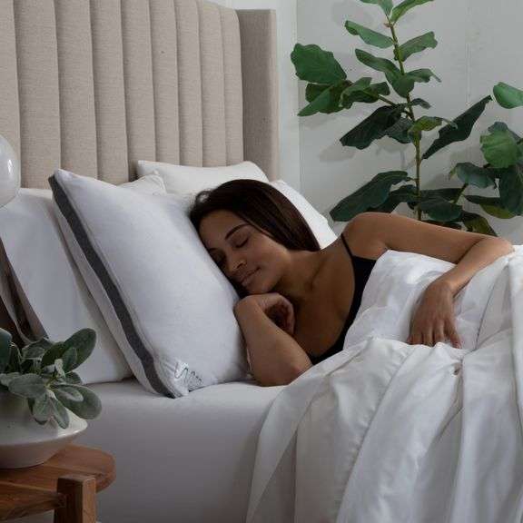 Brookstone Perfect 2-In-1 Comfort Pillow - White - Standard