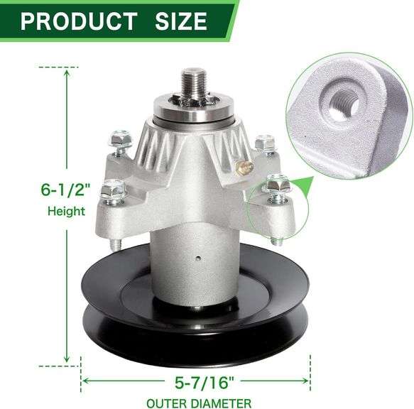 Lawn Mower Deck Rebuild Kit Compatible With MTD Cub Cadet 618-04126 490-110-C123 Troy Bilt 50 inch Deck RZT LT1050 Zero Turn Includes 3 Spindles 618-0