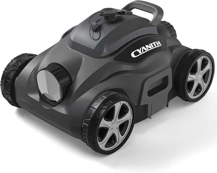110 Mins Runtime Pool Vacuum for Above Ground Pool, Cordless Robotic Pool Cleaner for Flat Inground Pools up to 1,076 Sq. Ft, Automatic Self-Parking w